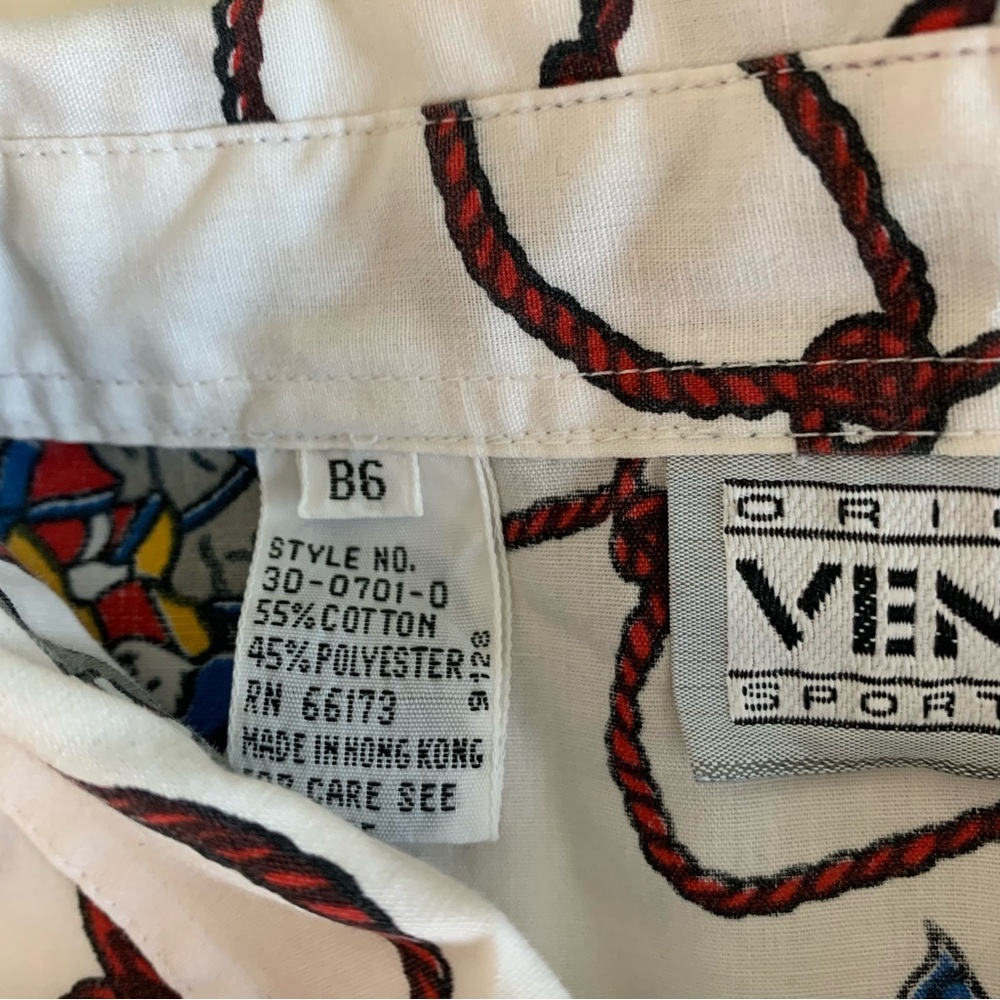 Venezia Cowboy Rodeo Western Button Up Blouse Vintage Style Top Size Large - Picture 16 of 16